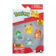 Pack 4 figuras Pokémon iniciales Kanto con Pikachu, 5 cm