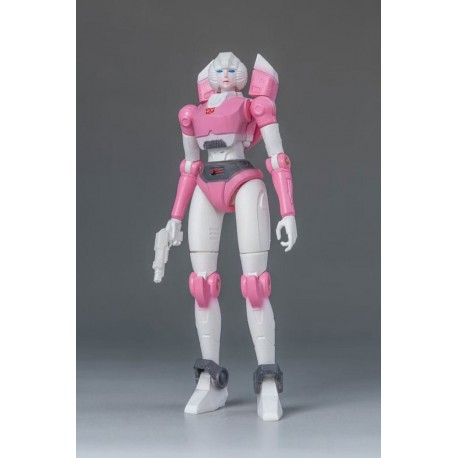 Maquete de Arcee Transformers rosa e branca de 11 cm