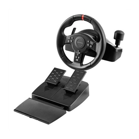 Volant noir Mars Gaming et pédales avec levier