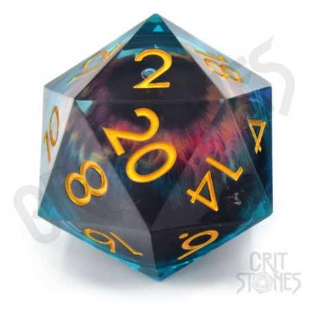 Dado D20 CritStones Liquid Core Eye of the Oracle