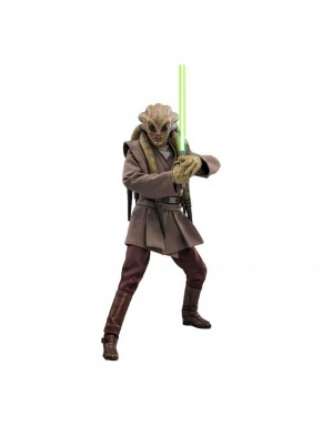 Figura articulada Kit Fisto de Star Wars con sable láser LED