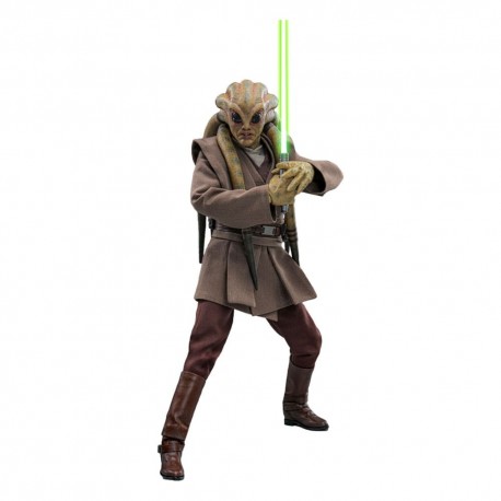 Figura articulada Kit Fisto de Star Wars con sable láser LED