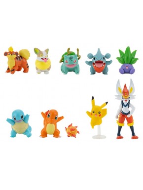 Set de figuras Pokémon multipack con Cinderace y otros personajes