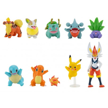 Set de figuras Pokémon multipack con Cinderace y otros personajes
