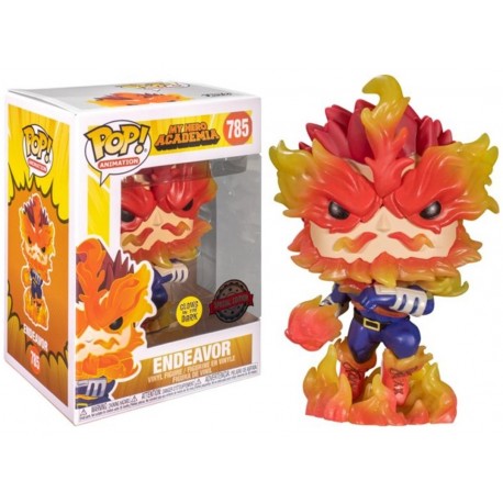 Figurine Funko Pop d'Endeavor de My Hero Academia lumineuse dans le noir
