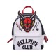 Mochila Hellfire Club Stranger Things blanca con detalles rojos