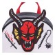 Mochila Hellfire Club Stranger Things blanca con detalles rojos