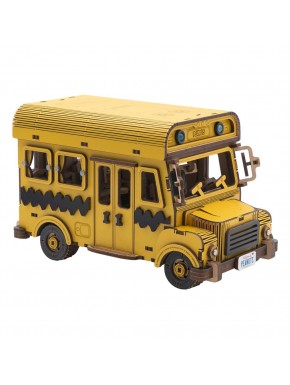 Kit construcción autobús escolar Peanuts en madera