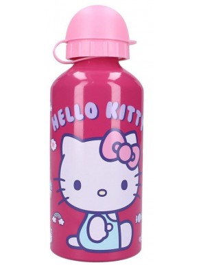 Botella rosa de Hello Kitty con tapa de rosca
