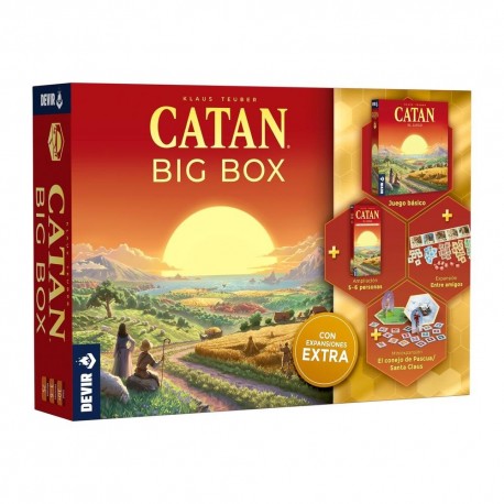 Conjunto completo de jogo de tabuleiro Catan Big Box