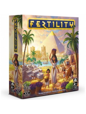 Boîte et plateau du jeu de société Fertility