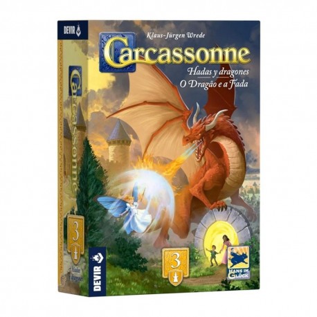 Boîte de Carcassonne : Dragons et Fées Extension 3