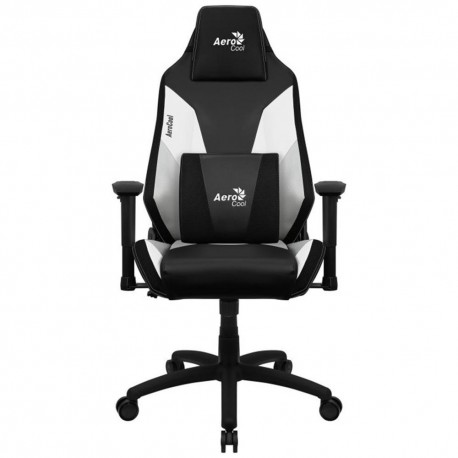 Silla Gaming Aerocool Admiral negra y blanca con diseño ergonómico