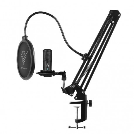 Kit microphone Phoenix StreamCast Pro avec bras articulé et filtre anti-pop