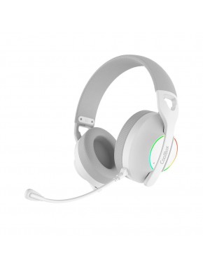 Auriculares Coolbox WB01 blancos con luces RGB y micrófono