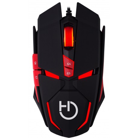 Ratón gaming Hiditec Micrurus negro y rojo