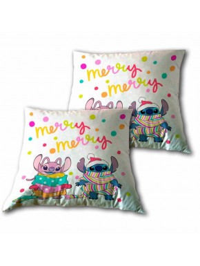 Almofada natalina de Lilo e Stitch da Disney 40x40 cm