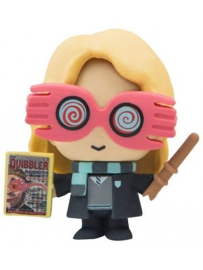 Figura de goma Luna Lovegood con gafas espirales y varita