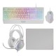 Kit blanco Mars Gaming MCP124PROWES con teclado, ratón, auriculares y alfombrilla