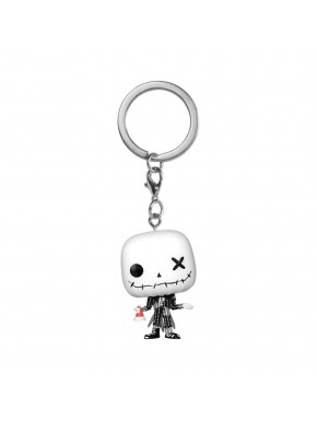 Llavero de Jack Skellington en diseño patchwork de Funko Pop