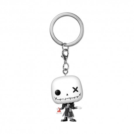 Llavero de Jack Skellington en diseño patchwork de Funko Pop