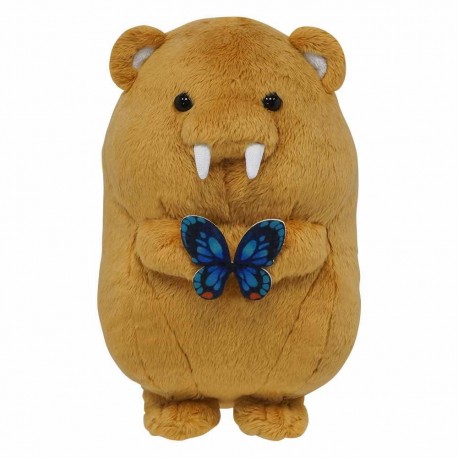 Peluche Giant Beaver de Final Fantasy XIV avec papillon bleu