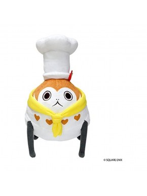 Peluche Final Fantasy XIV Paissa Patissier avec chapeau de chef et foulard jaune