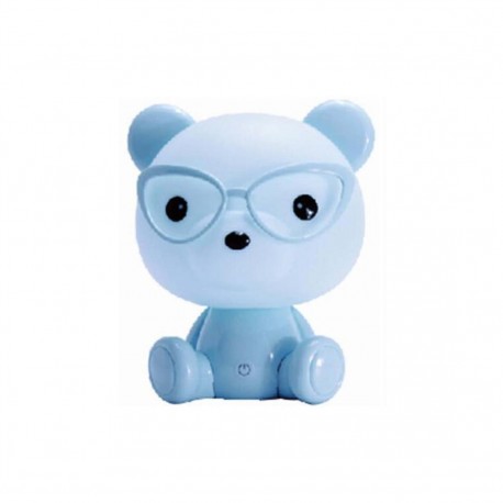 Lámpara LED azul de perro con gafas, Roymart