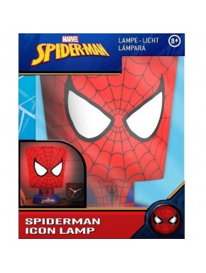 Lámpara roja de Spiderman de 28cm con diseño de tela de araña
