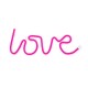 Lámpara LED Neón LOVE Rosa