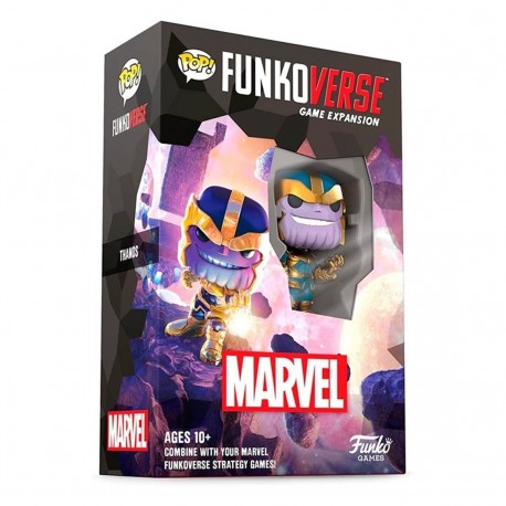 Caja de expansión del juego de mesa FUNKOVERSE Marvel con Thanos