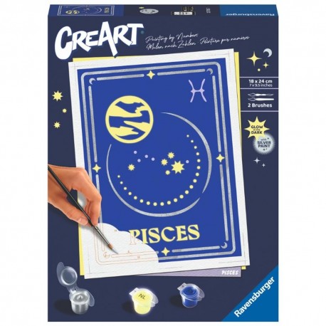 Kit pintura por números Ravensburger CreArt Peixes