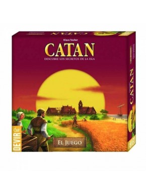 Caixa e tabuleiro do jogo de tabuleiro Colonos de Catan