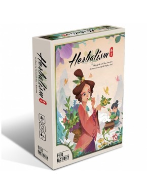 Caja del juego de mesa Herbalism con ilustraciones