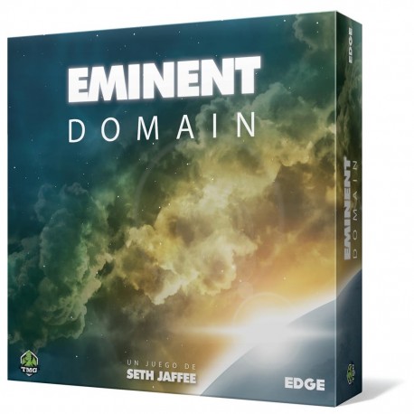 Caja y componentes del juego de mesa Eminent Domain