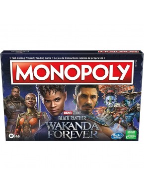 Jogo de tabuleiro Monopoly Black Panther Wakanda Forever