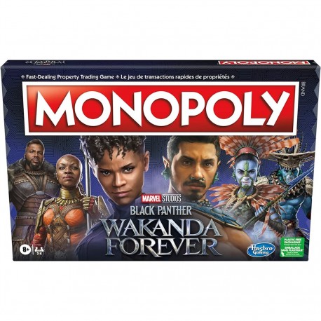 Jogo de tabuleiro Monopoly Black Panther Wakanda Forever