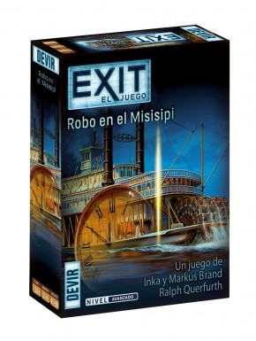 Caja juego de mesa Exit 14 Robo en el Mississippi