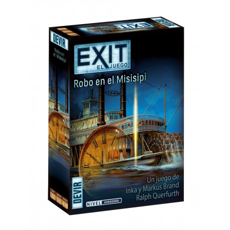 Caja juego de mesa Exit 14 Robo en el Mississippi