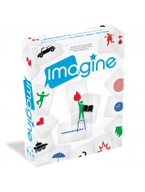Caja y cartas del juego de mesa Imagine