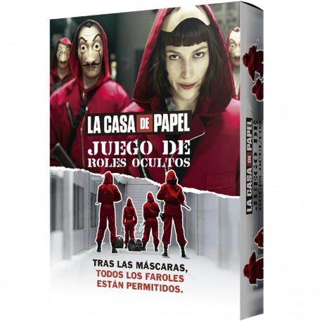 Boîte du jeu de plateau La Casa de Papel avec personnages sur la couverture