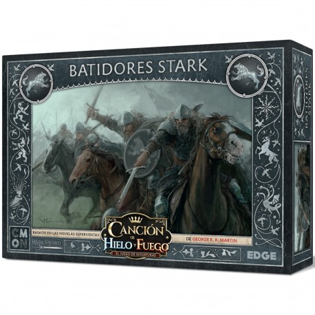 Caja y miniaturas de los Batidores Stark en Canción de Hielo y Fuego