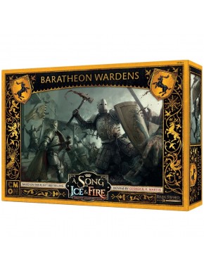 Caja y miniaturas del juego Guardianes Baratheon