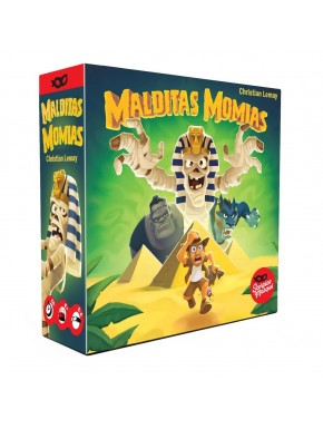 Caja y cartas del juego de mesa Malditas Momias