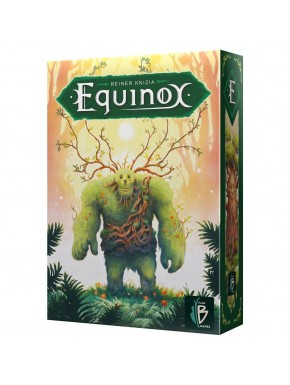 Caja del juego de mesa Equinox edición verde con criatura verde en portada
