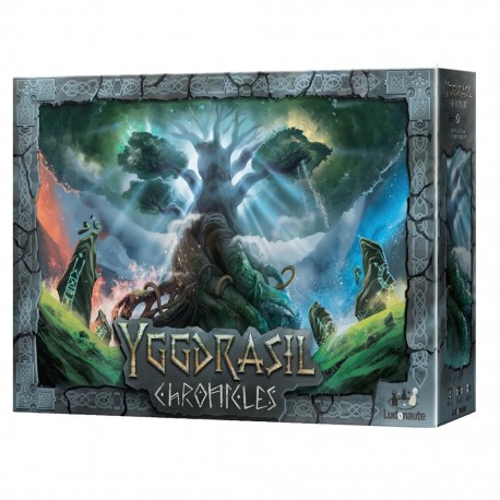 Caja y tablero del juego de mesa Yggdrasil Chronicles