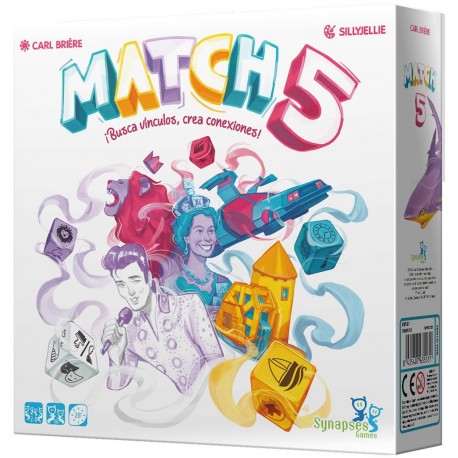 Juego de mesa Match 5 con dados y tablas de palabras