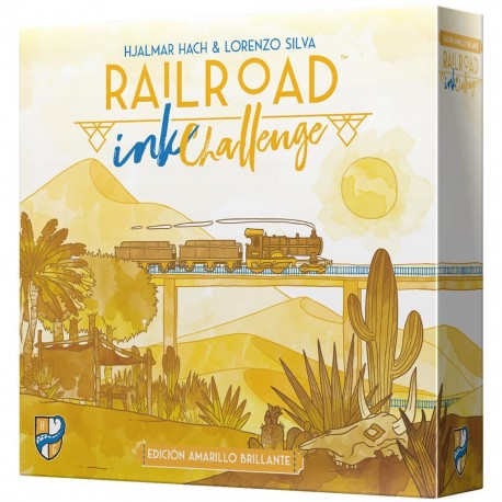 Railroad Ink Edición Amarilla juego de mesa y componentes