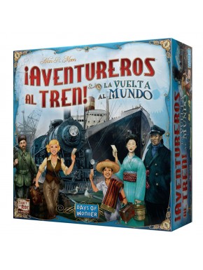 Caja del juego de mesa ¡Aventureros al Tren! La Vuelta al Mundo