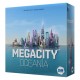 Caja y componentes del juego de mesa Megacity Oceania.